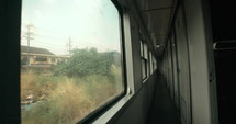 Inside the train compartment
