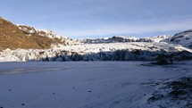 Snowy Mountains Panoramic In Iceland