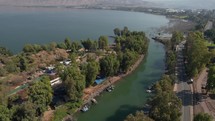 Upper Jordan River. Israel Drone