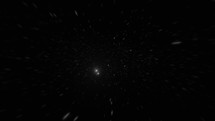 Flying Through Realistic Star Field, Outer Space, Speeding Through The Galaxy, Rotating Viewpoint	