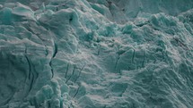 Natural Texture Of Pure Blue Ice And White Snow, Glaciers In Patagonia - Panning Shot