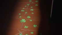 Trail Of Green Clovers in a pub 