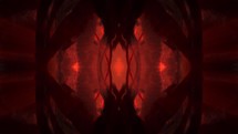 Fiery Kaleidoscope Background Pattern In Motion. abstract