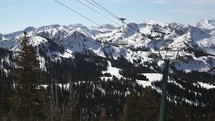 ski lift in the mountains 