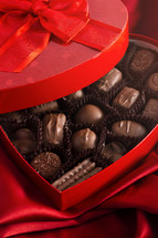 heart shape box of chocolates 