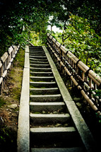 steep stairs on a nature trail