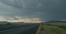 Vehicles passing by on a Colorado highway 