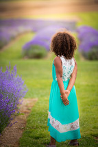 a little girl in a lavender field 