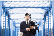 ROTC with a bagpipe 
