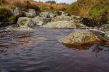 Stream View of Boulders, County Wicklow, Ireland