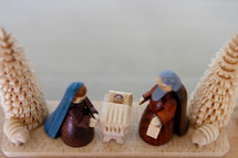 wooden nativity set 
