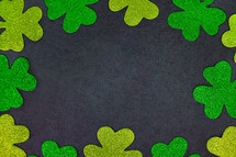 St. Patricks Day Clover Border Background.