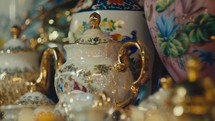 Glossy antique porcelain vase