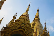 The golden Shwedagon Pagoda in Yangon, Myanmar