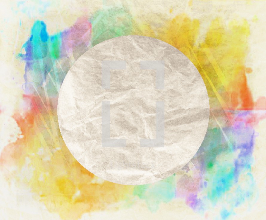 circle with paint splatter background 