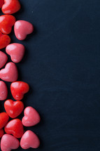 heart shaped candy border 