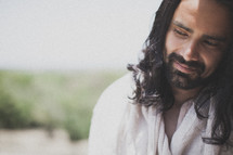 Jesus during a quiet time praying and enjoying solitude