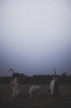 shepherds kneeling in prayer