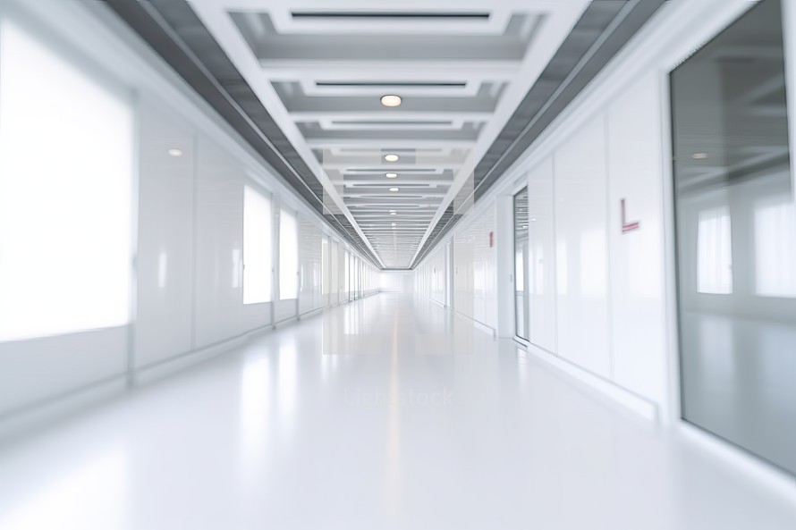 Blur White Corridor Background