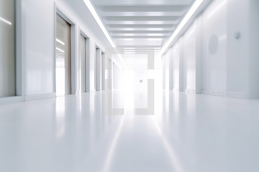 Blur White Corridor Background