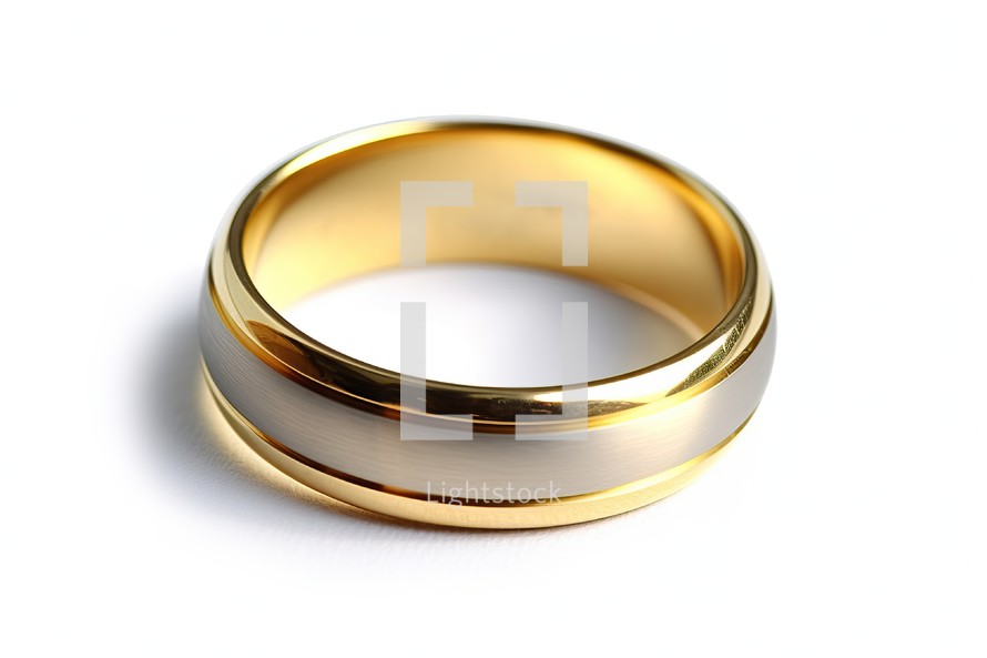 Marriage Ring Isolated on White Background