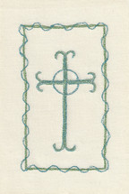 cross embroidery on fabric 