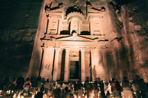 candlelight vigil at the Ancient Monastery in Petra 