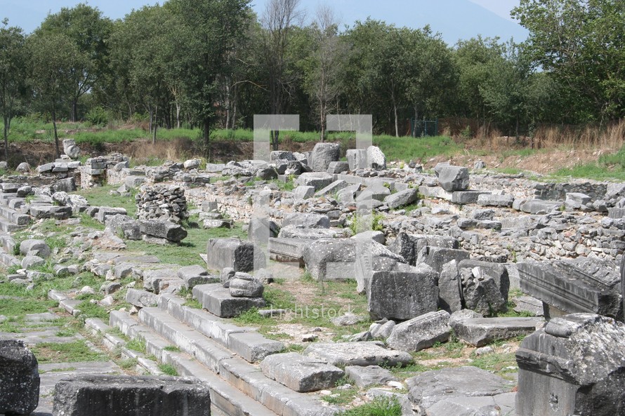 ruins of an historical site 