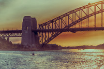 Sydney Harbor Bridge at sunset 