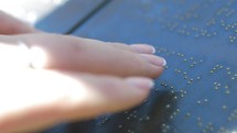 Blind Braille reading