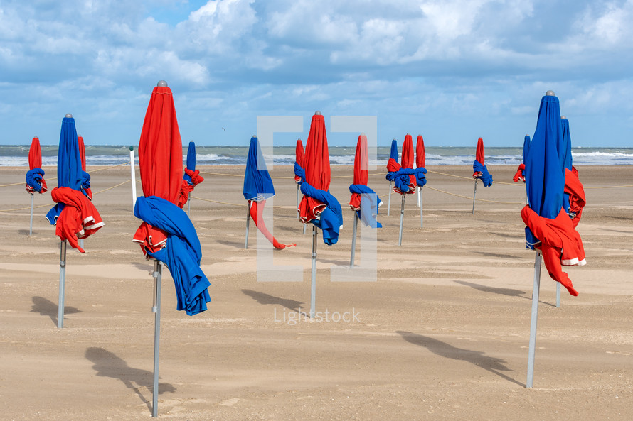 beach umbrellas on a beach 