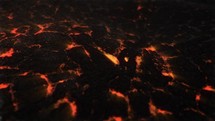 Animation Of Volcanic Lava Moving In Seamless Loop	