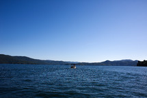 boat on a lake 