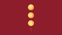 Loop Chinese ancient lanterns with alpha channel, 3d rendering. This video is in a mov format with alpha channel. The background is transparent. You can put the element on your own background.
