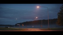 Street Lamps on a Foggy Evening