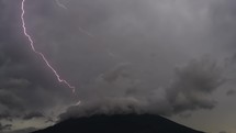 Thunders from cloudy sky in Agua Volcano, Antigua Guatemala	