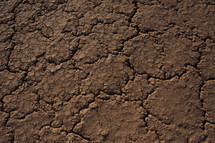 Cracked soil during drought conditions