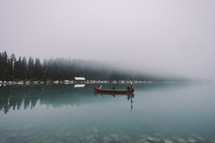 canoe on Lake Louise 