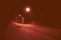 street lights at night 