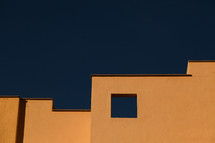 golden walls against a cobalt blue sky 