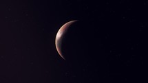 View Of Partially Shadowed Planet Mars	