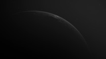 Extreme Closeup Of A Super Moon Orbiting In The Outer Space. digital animation	