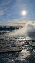 Powerful Icelandic Strokkur Vapour Coming Out