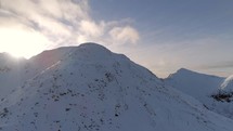 Snow Covered Mountain Summit in Scotland During the Winter