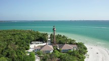 Sanibel, Florida, Lighthouse aerial view	