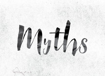 word myths on white background 