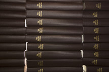 stacks of the Baptist Hymnal 