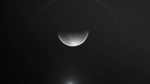 Moon Aligned With The Sun During Solar Eclipse. animation	