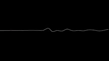 Visual representation of a heart beat on black background