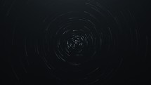 Slow Star Trail Timelapse, CGI Animation, Circular Nebula Rotating, Starry Night Sky	